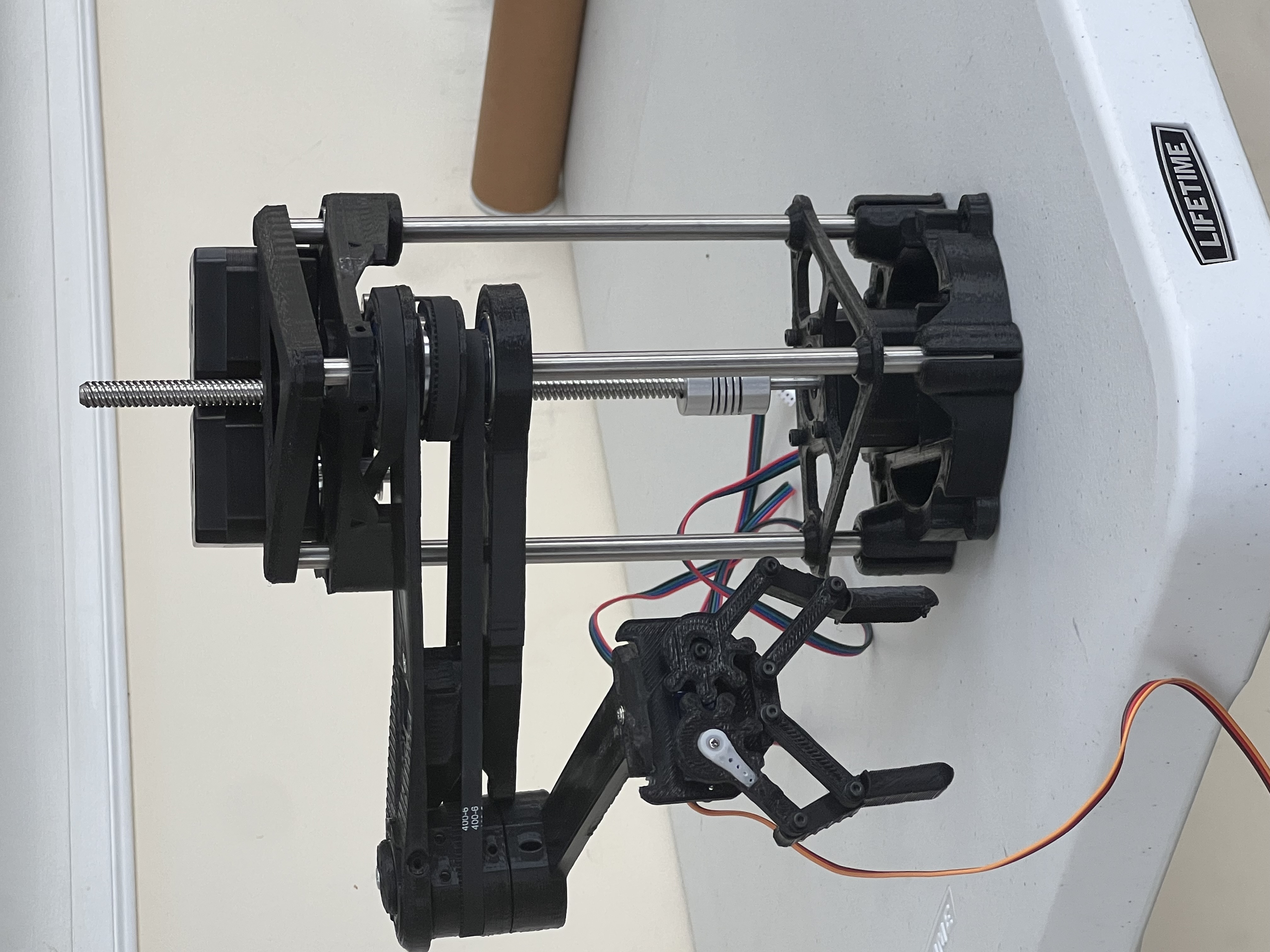 Close-up of robot arm mechanism